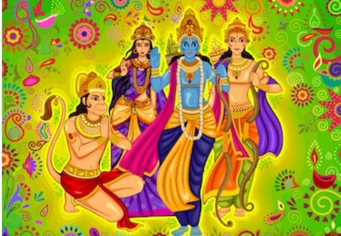 One Shloka Ramayan in Hindi एक श्लोकी रामायण, श्री राम, लक्ष्मण, हनुमान , सीता माता